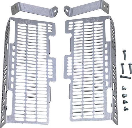 DEVOL Radiator Guards - Brushed Aluminum - Suzuki 0101-4505