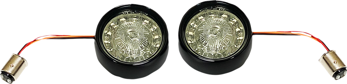 Custom Dynamics Turn Signal Insert - Red/Smoke PBBB-RR-1157BS - Cycle City Outdoors