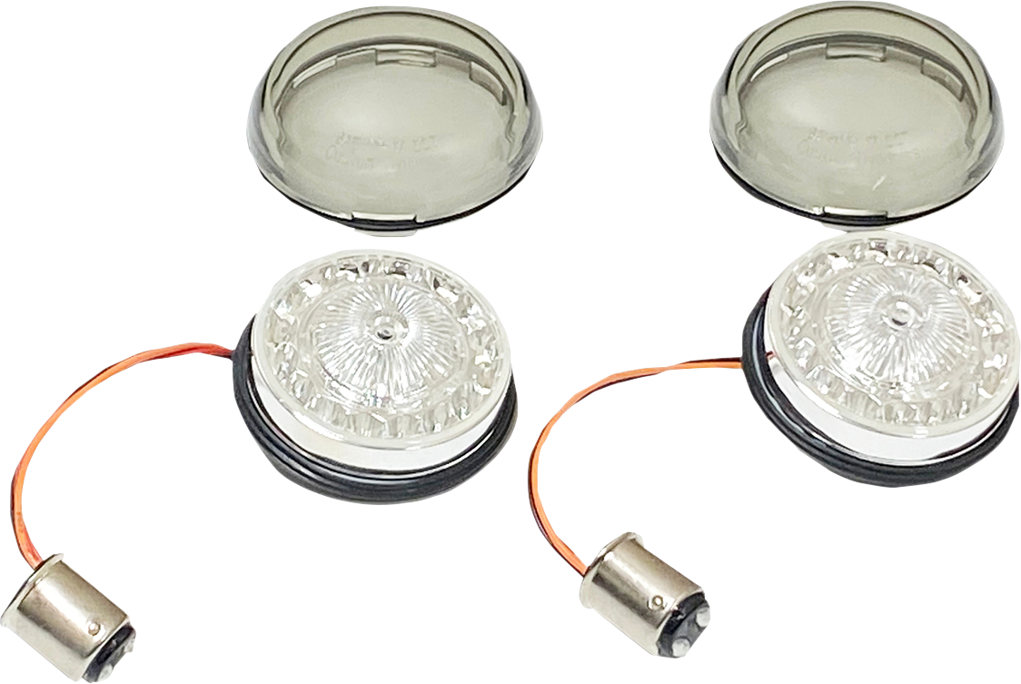 Custom Dynamics Turn Signal Insert - Red/Smoke PB-RR-57-S - Cycle City Outdoors
