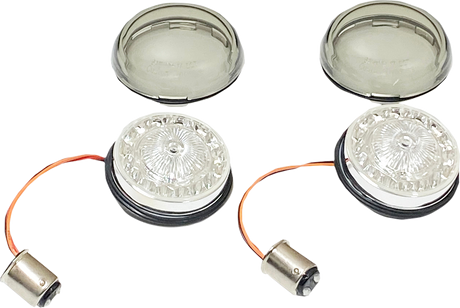 Custom Dynamics Turn Signal Insert - Red/Smoke PB-RR-57-S - Cycle City Outdoors