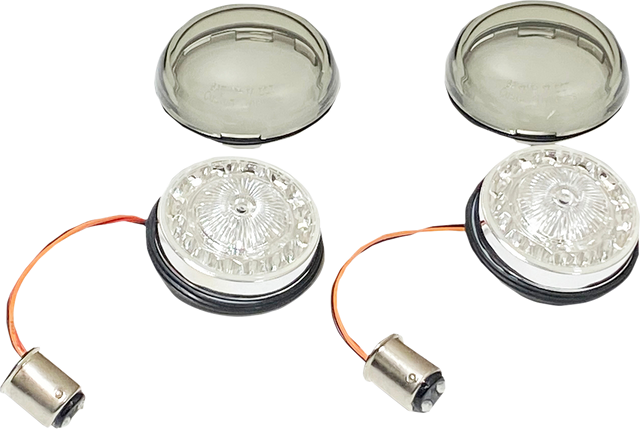 Custom Dynamics Turn Signal Insert - Red/Smoke PB-RR-57-S - Cycle City Outdoors