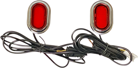 Custom Dynamics Antenna Grommet Light - Red Lens - Chrome CD-PLUG-RC - Cycle City Outdoors
