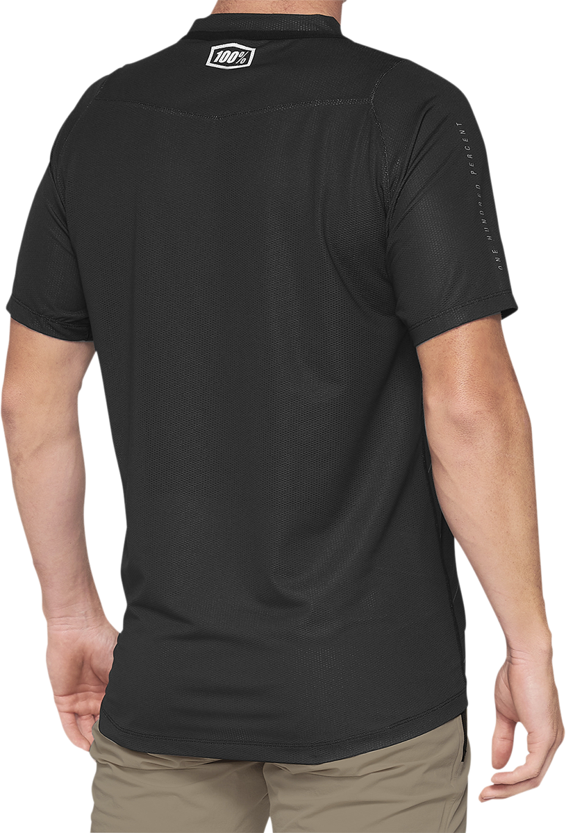 100% Celium Short-Sleeve Jersey - Dark Gray/Black - Large 41204-290-12