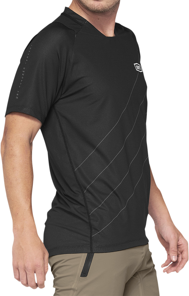 100% Celium Short-Sleeve Jersey - Dark Gray/Black - Large 41204-290-12