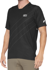 100% Celium Short-Sleeve Jersey - Dark Gray/Black - Large 41204-290-12