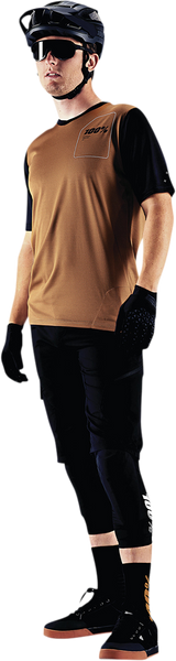 100% Ridecamp Short-Sleeve Jersey - Terracotta/Black - XL 40027-00018