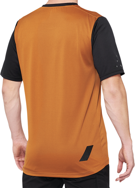 100% Ridecamp Short-Sleeve Jersey - Terracotta/Black - Large 40027-00017