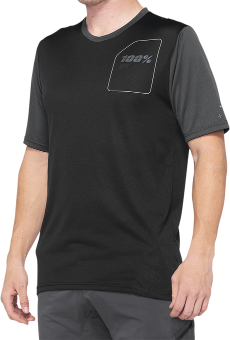 100% Ridecamp Short-Sleeve Jersey - Charcoal/Black - Small 40027-00005