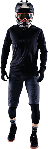 100% Ridecamp Long-Sleeve Jersey - Black/Charcoal - Small 40028-00000
