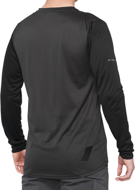 100% Ridecamp Long-Sleeve Jersey - Black/Charcoal - Large 40028-00002