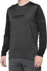 100% Ridecamp Long-Sleeve Jersey - Black/Charcoal - Medium 40028-00001