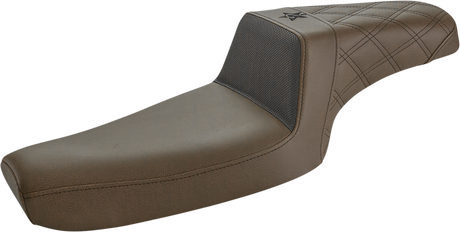 SADDLEMEN Unknown Industries Seat - Front Carbon Fiber/Black Gripper Lumbar/Rear Lattice Stitch - XL UN79-03-173BR