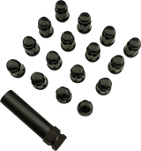 MOOSE UTILITY Lug Nut - Splined - 12 mm x 1.50 - Black - 16 Pack SPMO3807BL4