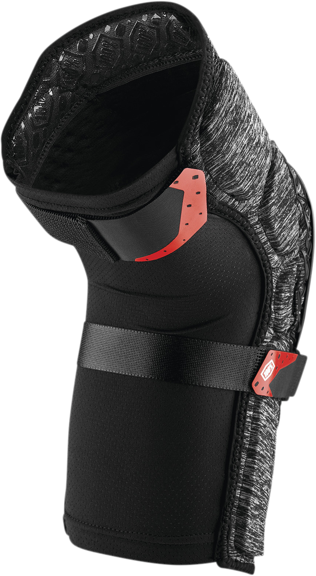 100% Surpass Knee Guards - Heather Gray/Black - Large 70009-00007