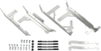 MOOSE RACING Radiator Braces - Silver - Gas Gas/Husqvarna/KTM 11-1019 - Cycle City Outdoors