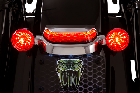 CIRO Taillight - Red - Chrome 40173 - Cycle City Outdoors