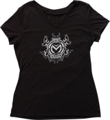 MOOSE RACING Women's Filigree T-Shirt - Black - Large 3031-4026