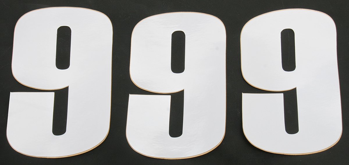 MOOSE RACING Race Number 9 - White - 6" 80109 - Cycle City Outdoors