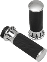 ARLEN NESS Grips - Deep Cut - Cable - Chrome 07-316