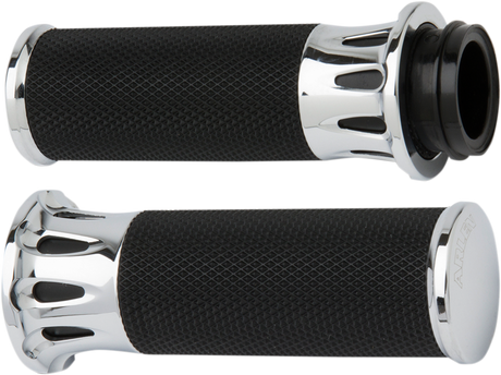 ARLEN NESS Grips - Deep Cut - TBW - Chrome 07-318