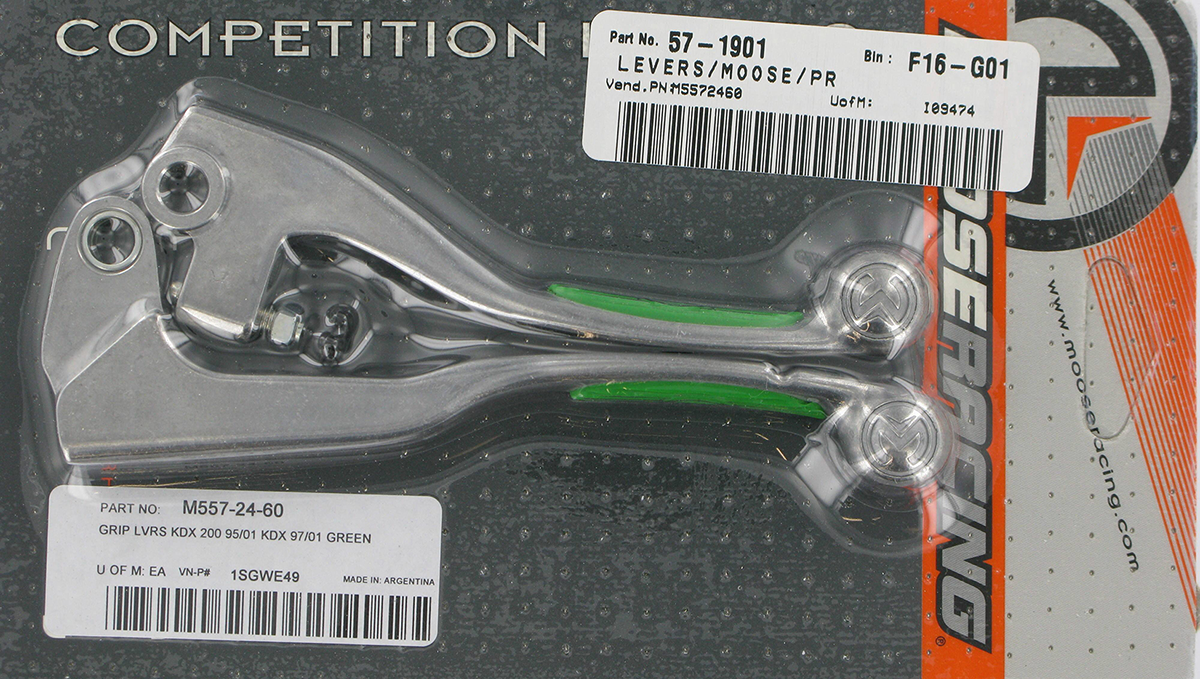 MOOSE RACING Lever Set - Competition - Green 1SGWE49 - Cycle City Outdoors