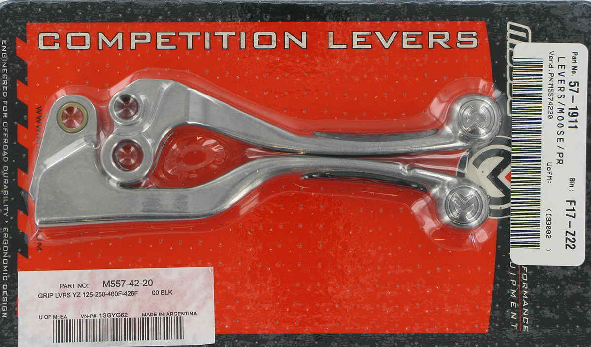 MOOSE RACING Lever Set - Competition - Black 1SGYG62 - Cycle City Outdoors