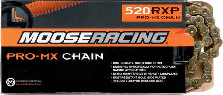 MOOSE RACING 520 RXP - Pro-MX Chain - Gold - 100 Links M574-00-100 - Cycle City Outdoors