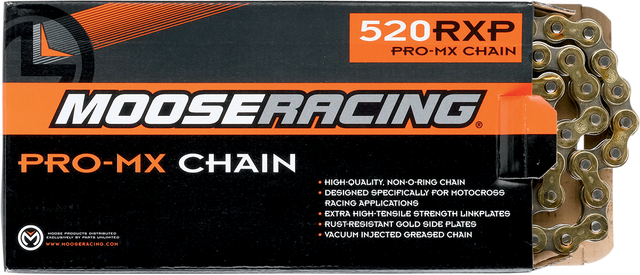 MOOSE RACING 520 RXP - Pro-MX Chain - Gold - 100 Links M574-00-100 - Cycle City Outdoors