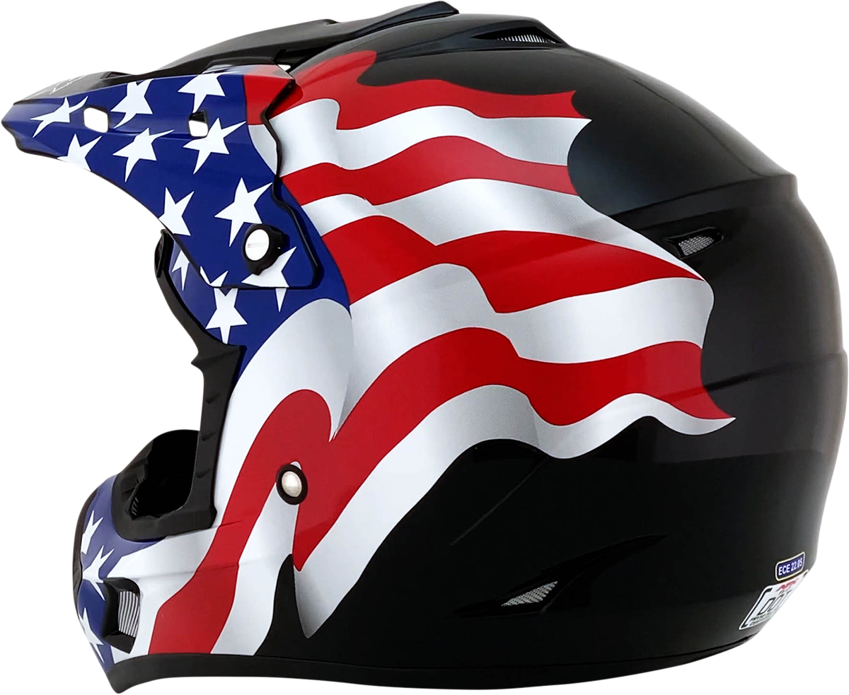 AFX FX-17 Helmet - Flag - Black - 3XL - Part Number 0110-7631