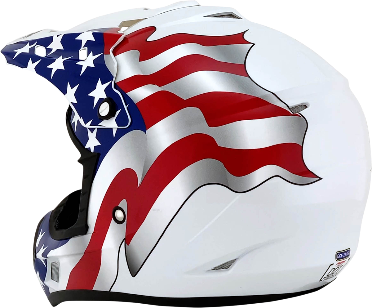 AFX FX-17 Helmet - Flag - White - 3XL - Part Number 0110-7633