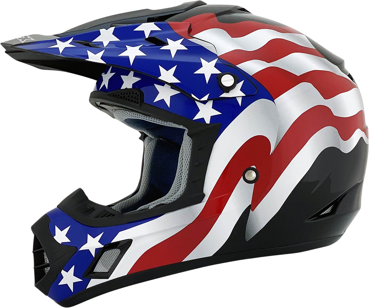 AFX FX-17 Helmet - Flag Design - Black - 4XL - Part 0110-7632
