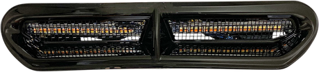 Custom Dynamics LED Vent Insert - Amber/White - Black w/ Black Mesh CD-VENT-AW2-BB - Cycle City Outdoors