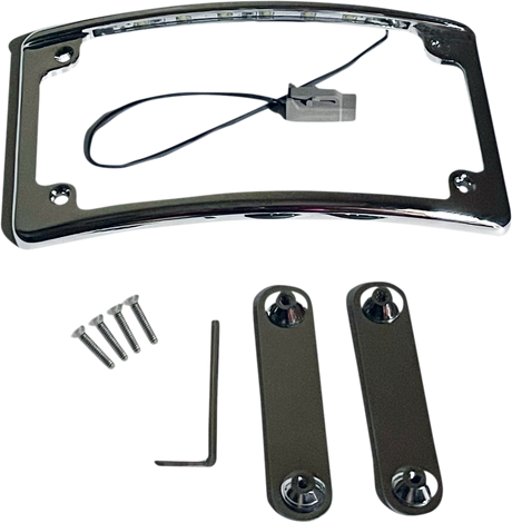 Custom Dynamics LED License Plate Frame - CVO - Chrome LPF-RAD-CVO-C - Cycle City Outdoors