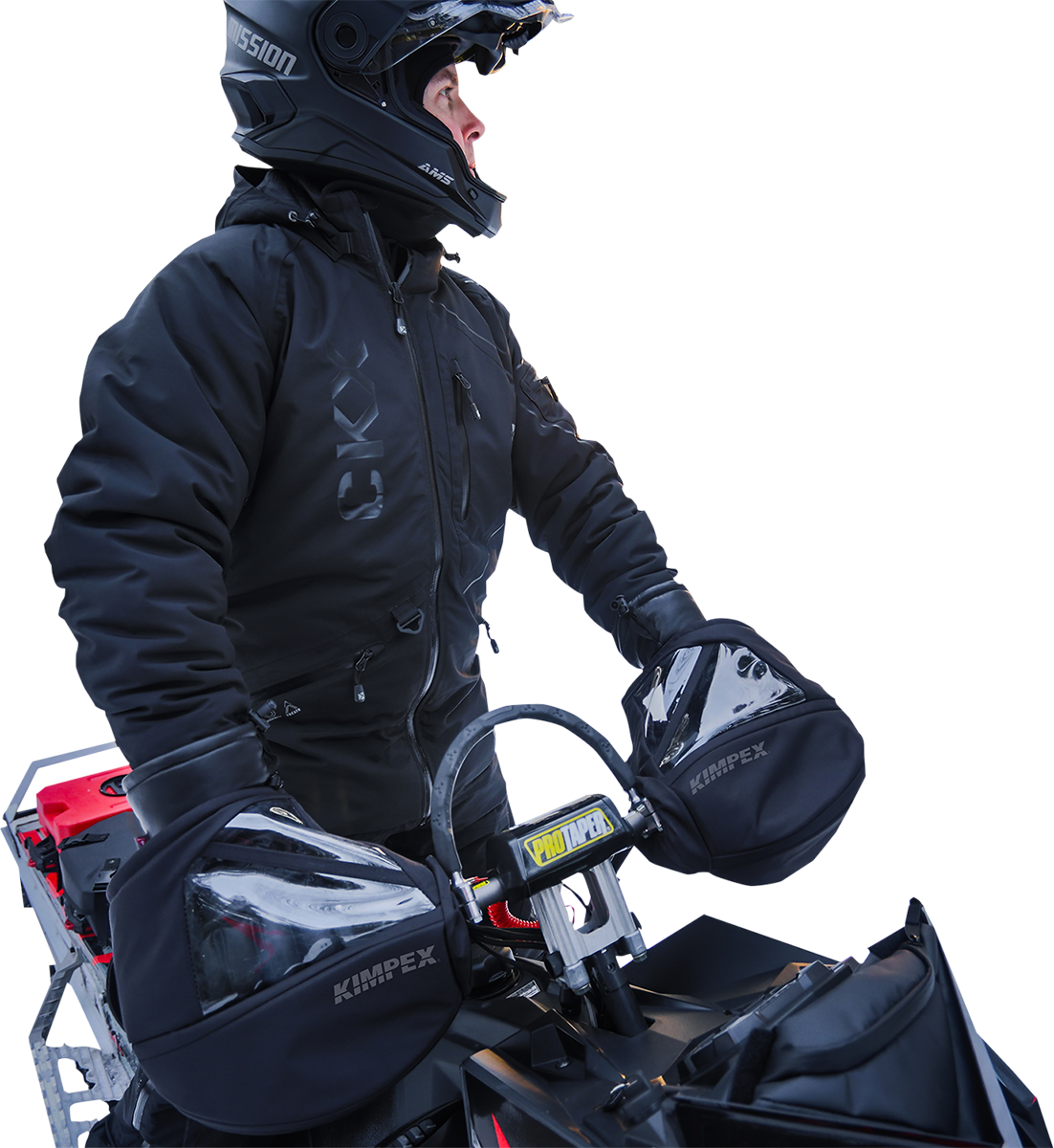 KIMPEX Snow Muff with Window 370292 - Waterproof & Adjustable for Snowmobiles
