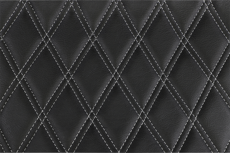 DRAG SPECIALTIES Extended Reach Predator III Seat - Double Diamond - Black w/ Silver Stitching - FL '99-'07 08011370 - Cycle City Outdoors
