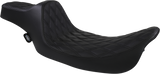 DRAG SPECIALTIES Extended Reach Predator III Seat - Double Diamond - Black Stitching - FL '99-'07 08011369 - Cycle City Outdoors