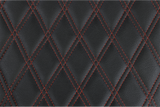 DRAG SPECIALTIES Extended Reach Predator III Seat - Double Diamond - Black w/ Red Stitching - FL '99-'07 08011371 - Cycle City Outdoors