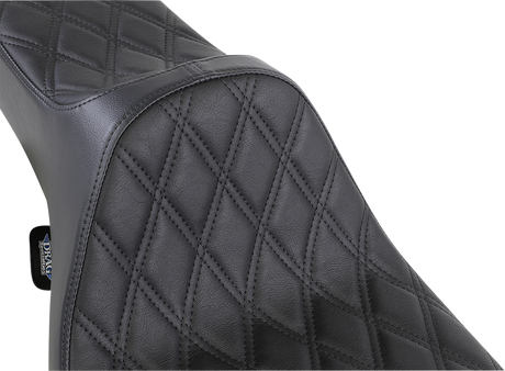 DRAG SPECIALTIES Extended Reach Predator III Seat - Double Diamond - Black Stitching - FL '99-'07 08011369 - Cycle City Outdoors
