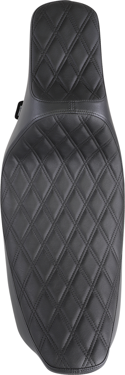 DRAG SPECIALTIES Extended Reach Predator III Seat - Double Diamond - Black Stitching - FL '99-'07 08011369 - Cycle City Outdoors