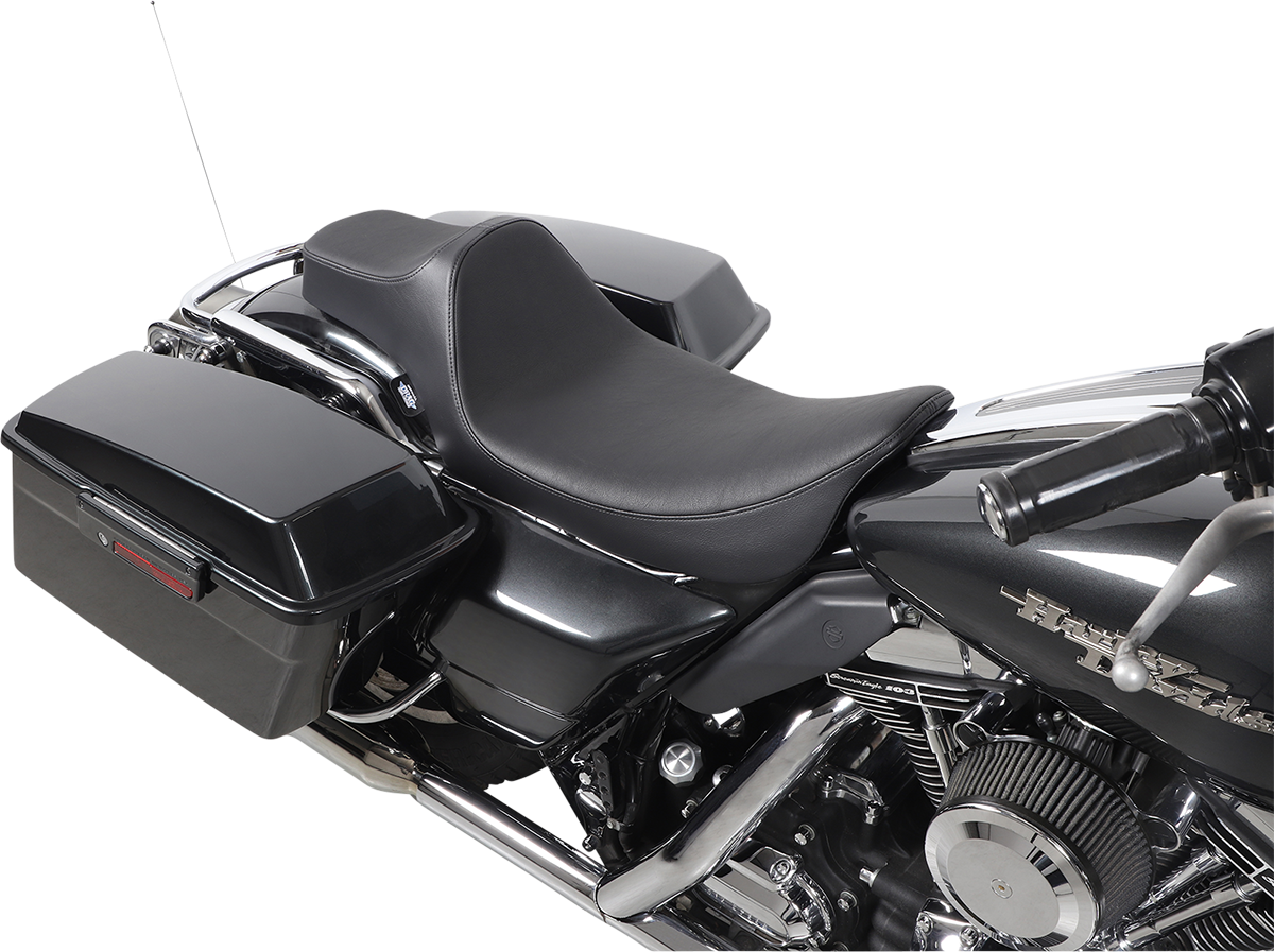 DRAG SPECIALTIES Extended Reach Predator III Seat - Smooth - Black - FL '99-'07 08011368 - Cycle City Outdoors