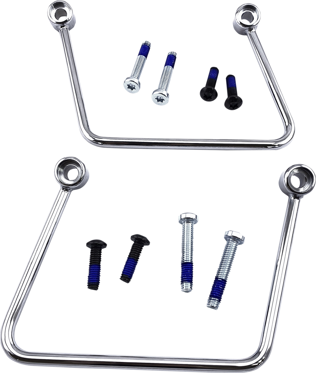 DRAG SPECIALTIES Saddlebag Support Kit - Chrome - FL/FX '18-'23 S77-0155C - Cycle City Outdoors