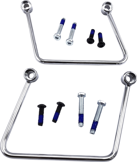 DRAG SPECIALTIES Saddlebag Support Kit - Chrome - FL/FX '18-'23 S77-0155C - Cycle City Outdoors