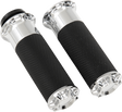ARLEN NESS Beveled Grips - TBW - Chrome 07-328