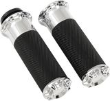 ARLEN NESS Beveled Grips - TBW - Chrome 07-328