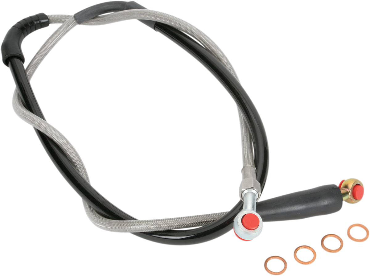 MOOSE RACING Brake Line - Front - Stainless Steel - Honda H02-1-043/P - Cycle City Outdoors