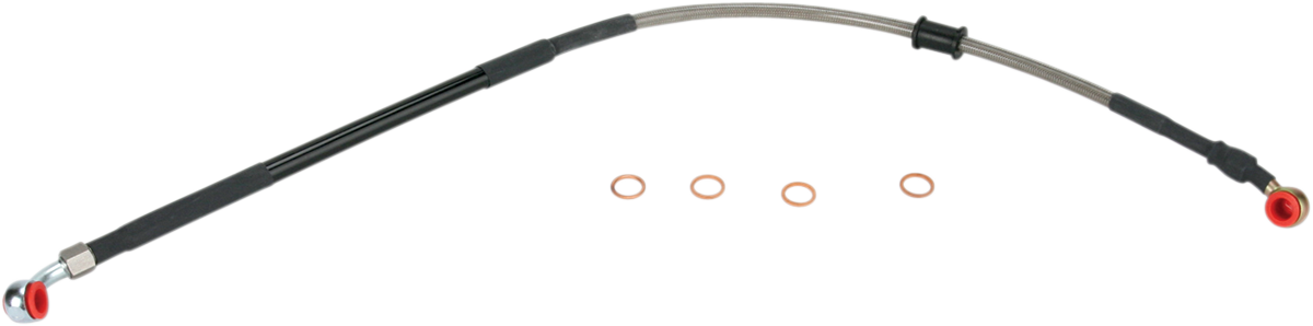 MOOSE RACING Brake Line - Rear - Stainless Steel - CRF450R H02-2027 - Cycle City Outdoors