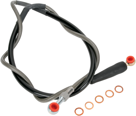 MOOSE RACING Brake Line - Front - Stainless Steel - Husaberg/Husqvarna/KTM K01-1-028/P - Cycle City Outdoors