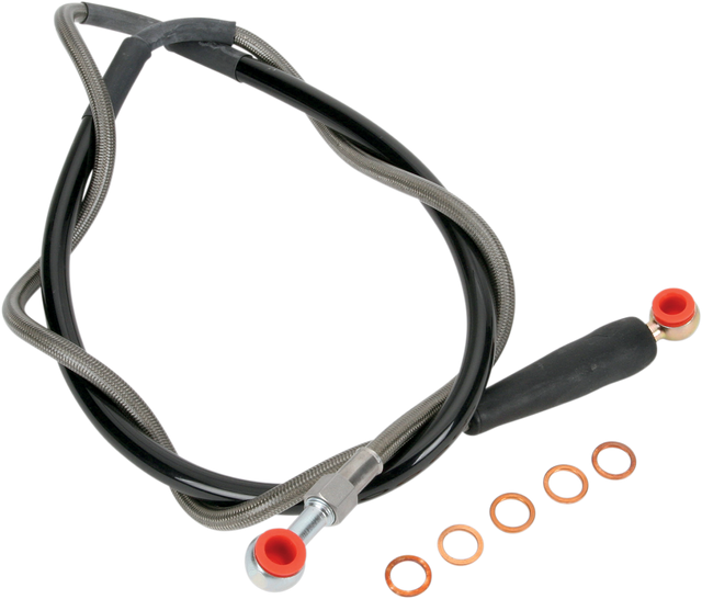 MOOSE RACING Brake Line - Front - Stainless Steel - Husaberg/Husqvarna/KTM K01-1-028/P - Cycle City Outdoors