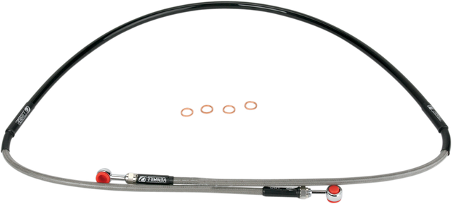 MOOSE RACING Brake Line - Front - Stainless Steel - YZ 80/85 Y01-1048 - Cycle City Outdoors
