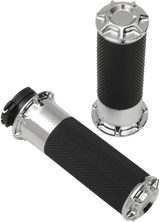 ARLEN NESS Beveled Grips - Cable - Chrome 07-330